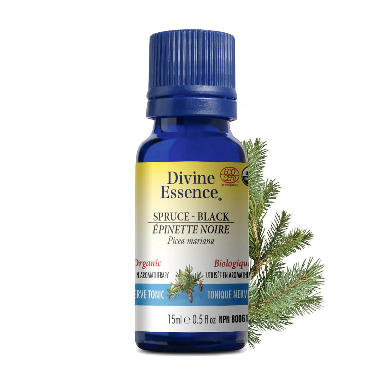 Huile Essentielle - Épinette Noire biologique - Divine Essence - 15ml